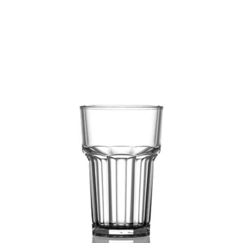 Glas Remedy Hoog 29 cl. Kunststof. dit transparante glas kan bedrukt worden